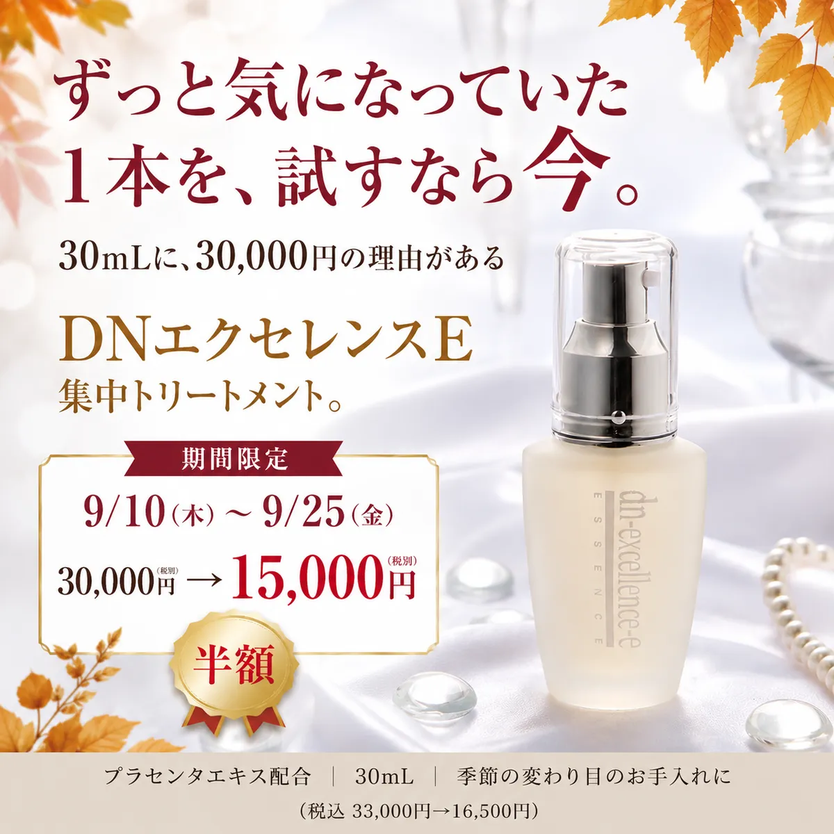 DNエクセレンスE 期間限定半額のご案内